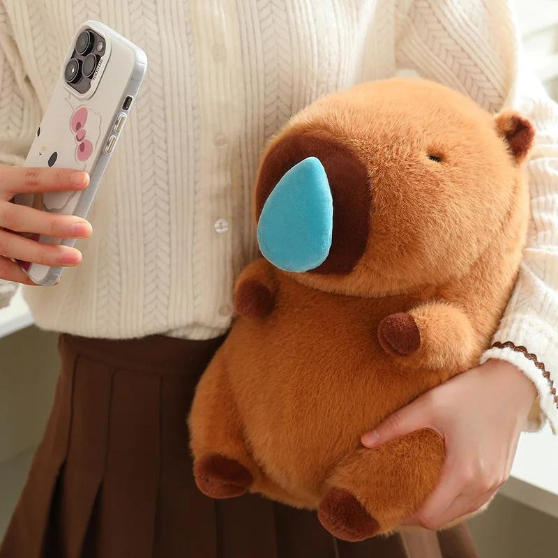 Yiran bag Kawaii Capybara Plüsch Simulationstiere mit dehnbarem Nasenschleim Plüschpuppe - Bild 4
