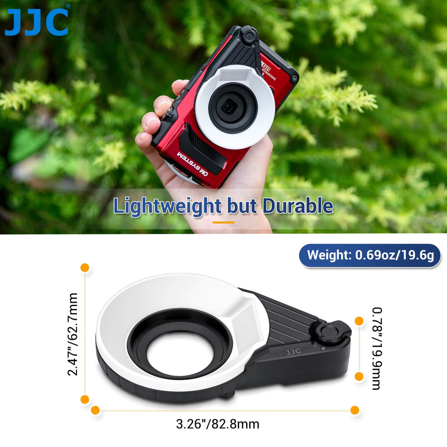 JJC FD-1 Blitzdiffusor in Weiß für Olympus Tough TG-Serie zur Makrofotografie - Bild 5