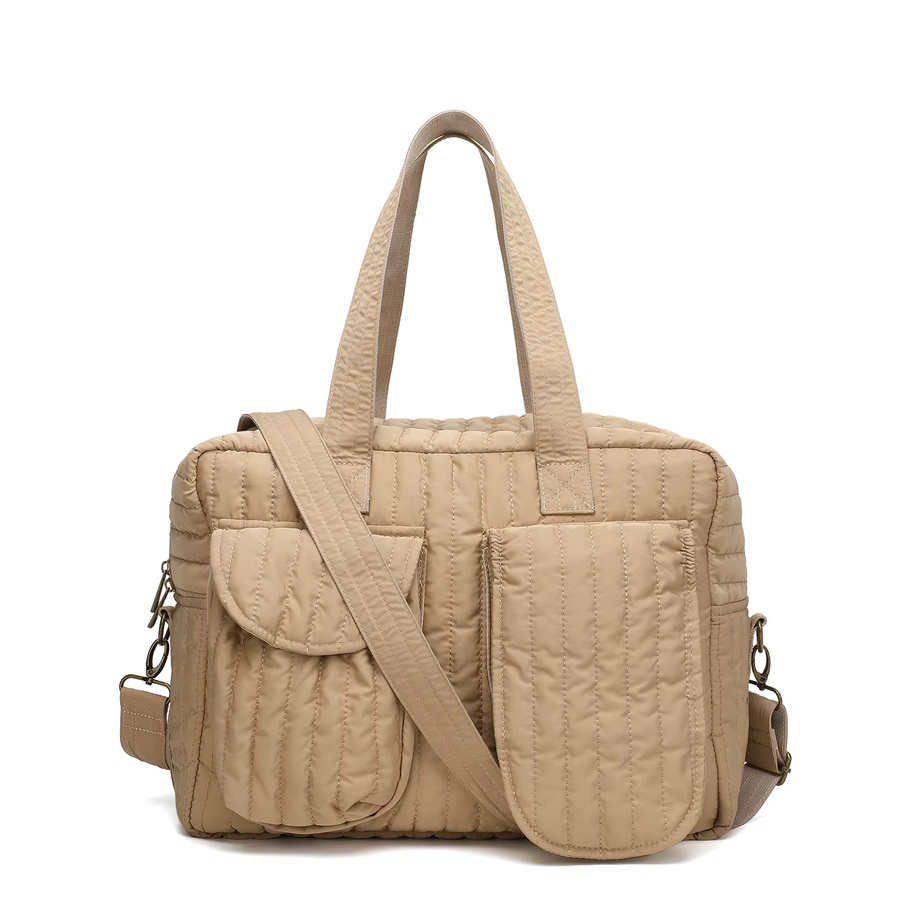 Lage Travel Wickeltasche für Damen als Multifunktions-Rucksack und Messenger Bag aus gesteppter Baumwolle - Bild 4