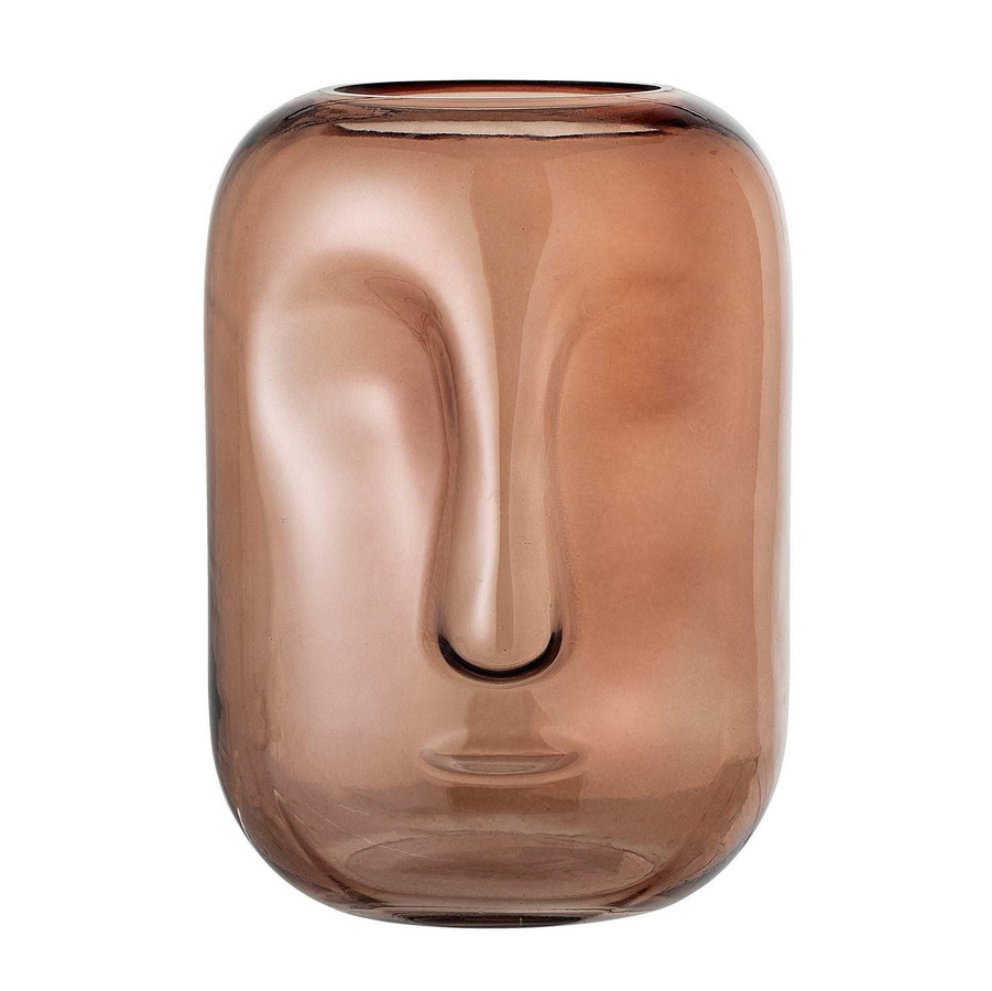 Bloomingville Vase Amida aus Glas in Braun mit organischer Form, Höhe: 25 cm - Bild 1