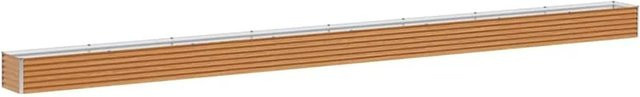 vidaXL Hochbeet aus verzinktem Stahl in Hellbraun, B/T/H: 775 x 50 x 36 cm - Bild 1