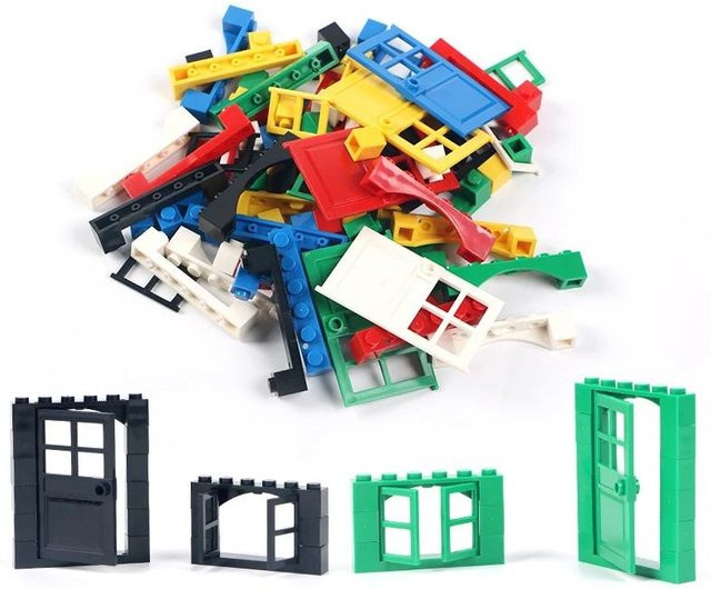 DIY Haus Bausteine Ziegel, 102-teiliges Set, ab 6 Jahren, schwarz - Bild 1
