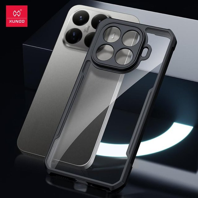 XUNDD Stoßfeste Schutzhülle für Xiaomi 15T und 15T Pro, Transparent mit Kamera-Schutz, PC+TPU Material - Bild 1