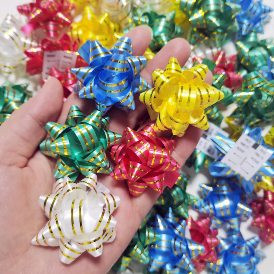 60 Stück selbstklebende Stern-Bögen in Multicolour zur Dekoration von Geschenkboxen und für festliche Party-Anlässe, Durchmesser: 3,81 cm - Bild 2