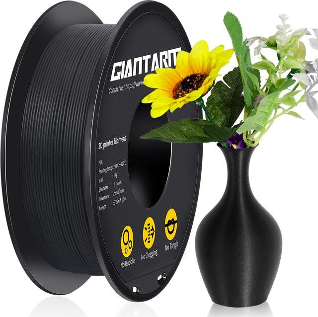 GIANTARM Mattes PLA-Filament Schwarz, 1,75 mm, 1 kg, für FDM 3D-Drucker - Bild 1