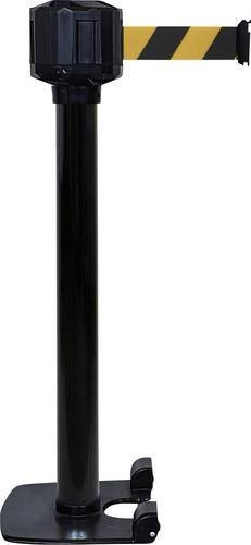 VISO RXLO1050BKNJ LO3 Gurtabsperrpfosten in Schwarz, freistehend, Gurtlänge 10m, Durchmesser: 8 cm, Höhe: 99 cm - Bild 1