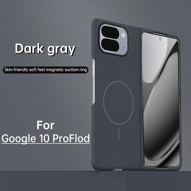 Schlanke matte Magnet-Schutzhülle für Google Pixel 10 Pro Fold 5G in Schwarz, Beige oder Grau mit Unterstützung für kabelloses Laden - Bild 1