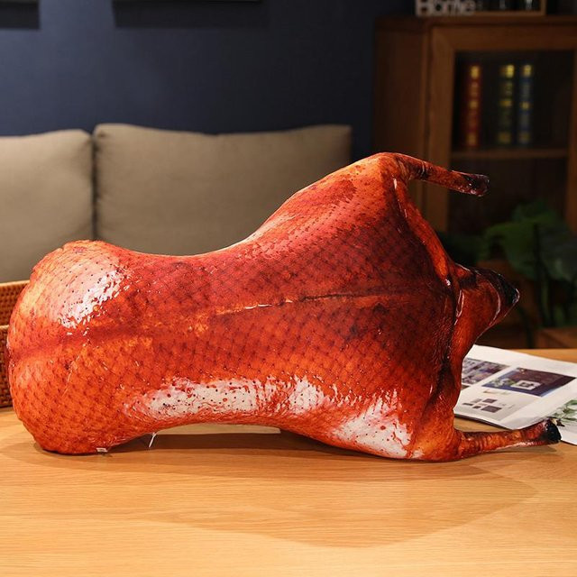 Yiran toy Barbecue BBQ Plüschkissen in Braun mit verschiedenen Motiv-Designs wie Steak, Wurst oder Ente zur Dekoration für dein Sofa oder deinen Stuhl - Bild 1