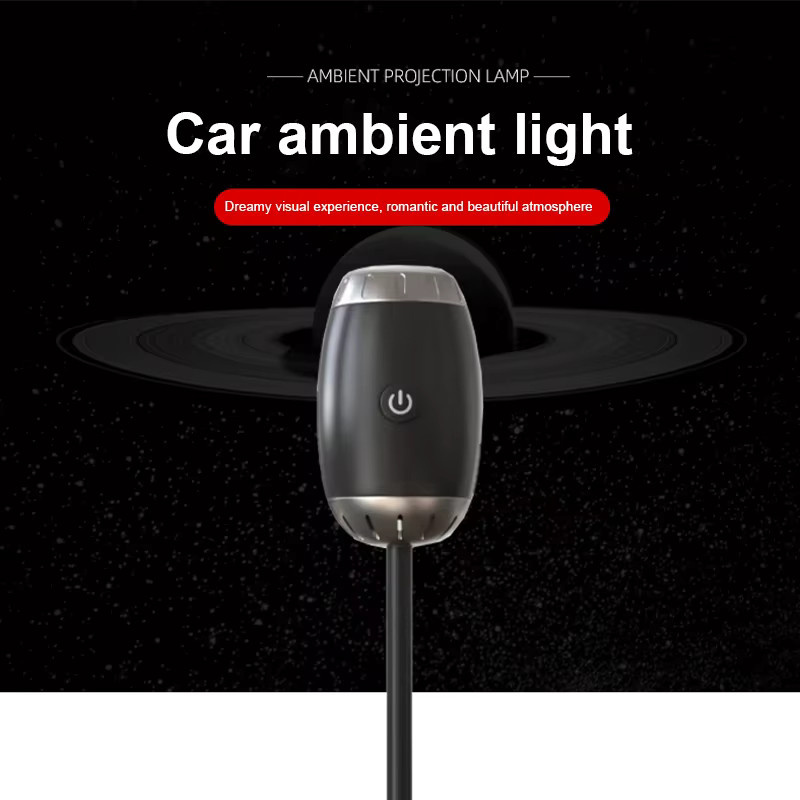 Salange Auto-Ambiente-Projektionslampe mit einstellbarem Fokussierabstand und USB-Anschluss in Schwarz - Bild 3