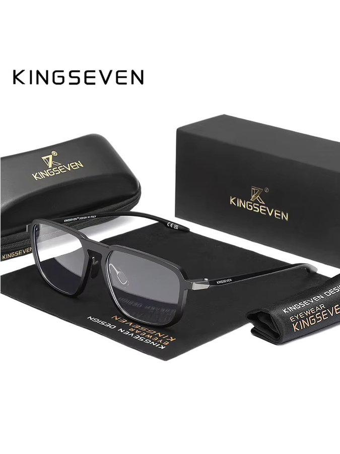 KINGSEVEN Korrektionsbrille, Vollrand, Metall, Unisex, Blaulichtfilter - Bild 4