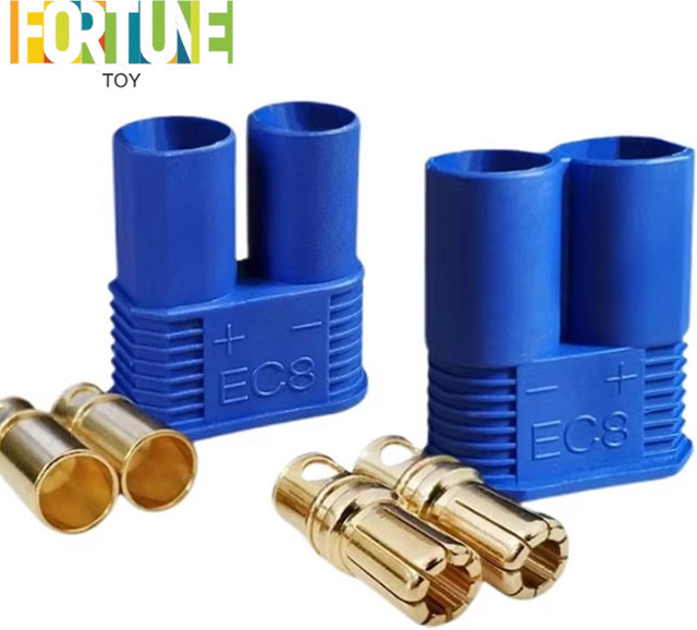 20-teiliges Set Bananenstecker Set mit 10m Männlich und 10f Weiblich Rundstecker für RC Lipo Batterien in Blau, kompatibel mit EC2 EC3 EC5 EC6 EC8, Durchmesser 2,0mm 3,5mm 5,0mm - Bild 1