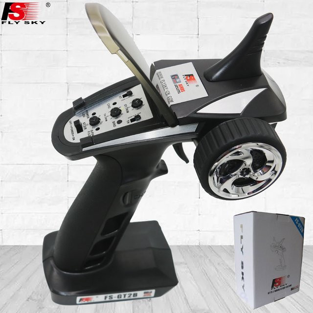 Flysky FS-GT2B 2,4G 3CH Fernbedienung mit Empfänger, Akku und USB-Kabel - Bild 1
