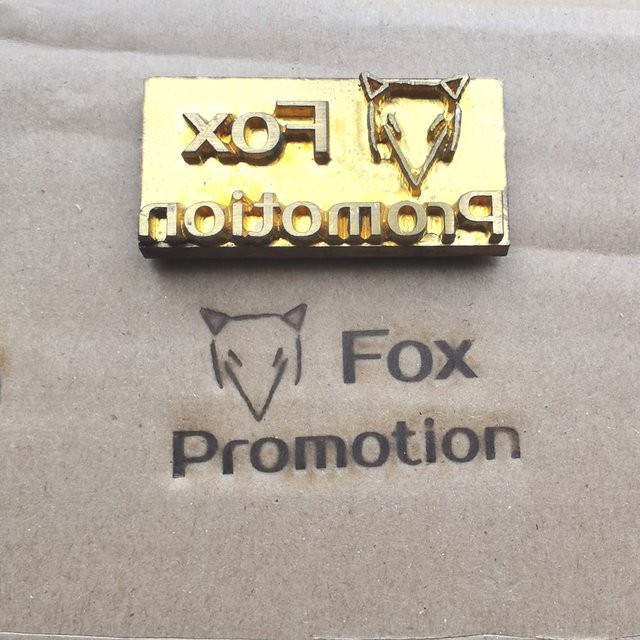 Personalisierter Heißprägestempel aus Messing von BUSYVGTB in Gold für individuelles Logo-Design auf Holz, Leder oder Ton - Bild 1