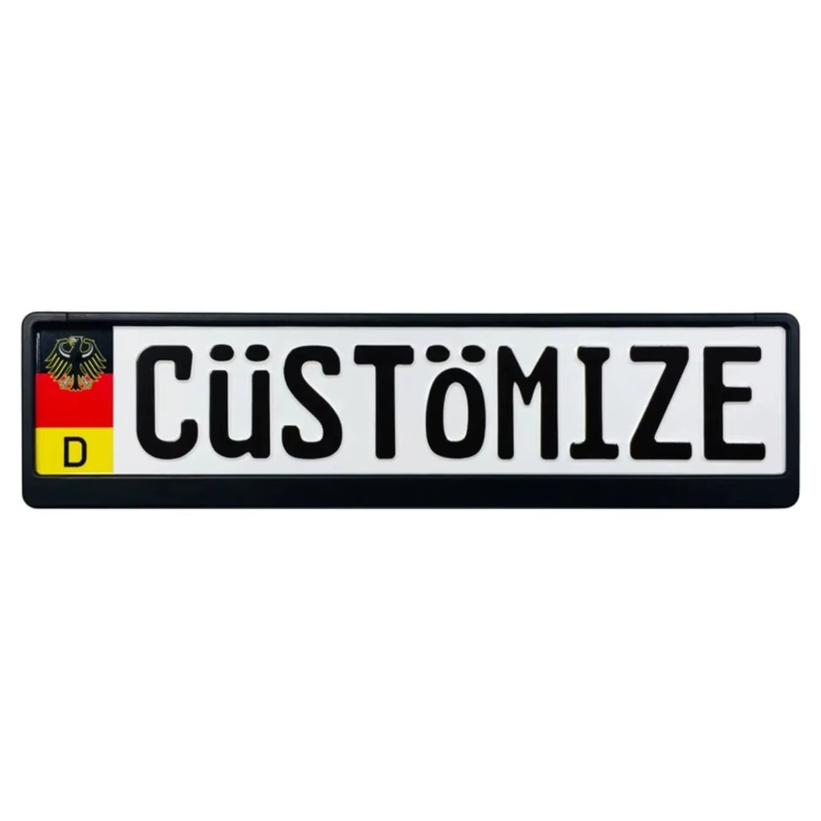 Individuelles deutsches Nummernschild mit Wappen von CIFBUY, geprägtes Aluminiumdekor in Schwarz und Weiß für deine Garage oder Männerhöhle - Bild 2