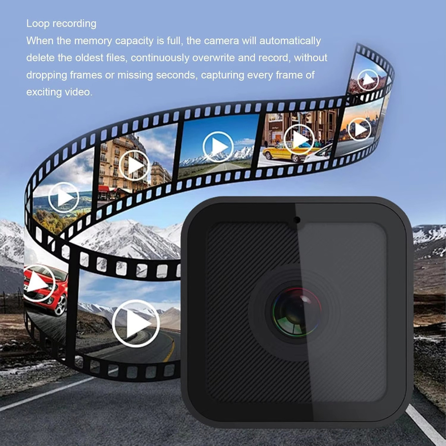 Tragbare 1080P HD Action-Cam mit WiFi und Hotspot, wasserdichte Sportkamera mit Anti-Shake-Funktion für Motorrad und Fahrrad, Schwarz - Bild 4