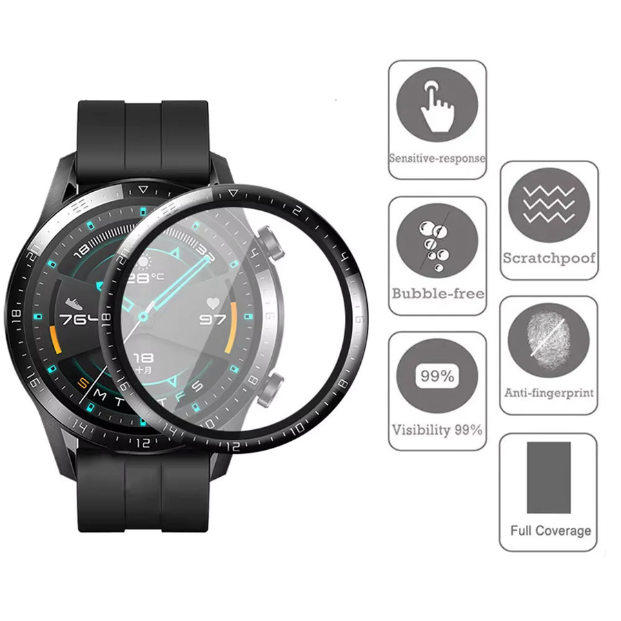 TINUORA Displayschutzfolie für Huawei GT2, Silikon, transparent, Unisex - Bild 3