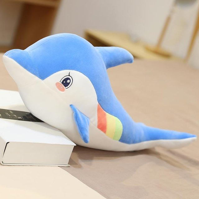 BC Pet Supplies Delphin-Plüschkissen, Stofftierspielzeug, 80cm, ab 3 Jahre - Bild 1