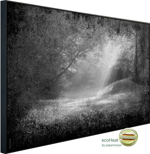 papermoon EcoHeat Infrarotheizung in Wald Schwarz und Weiss mit Matt-Effekt, App-Steuerung und Überhitzungsschutz - Bild 1