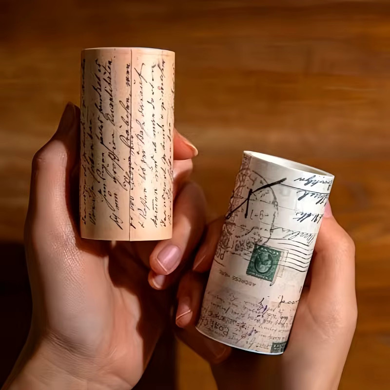 3 Rollen Vintage Washi Tape Set von ZSY in Multicolour für DIY-Journal und Scrapbooking - Bild 4
