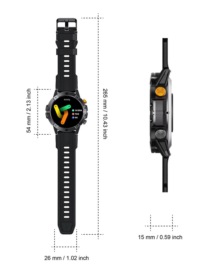 LEADOYS Smartwatch, 1,52 Zoll, Silber, Silikon, Bluetooth - Bild 7