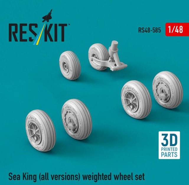 ResKit Models Sea King Weighted wheel set, 3D Printed - Bild 1