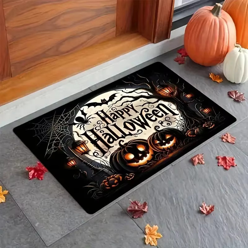 VIKAMA Fußmatte mit Halloween-Horror-Muster, rutschfest und geräuschreduzierend, Mehrfarbig, B/T: 60 x 40 cm - Bild 3