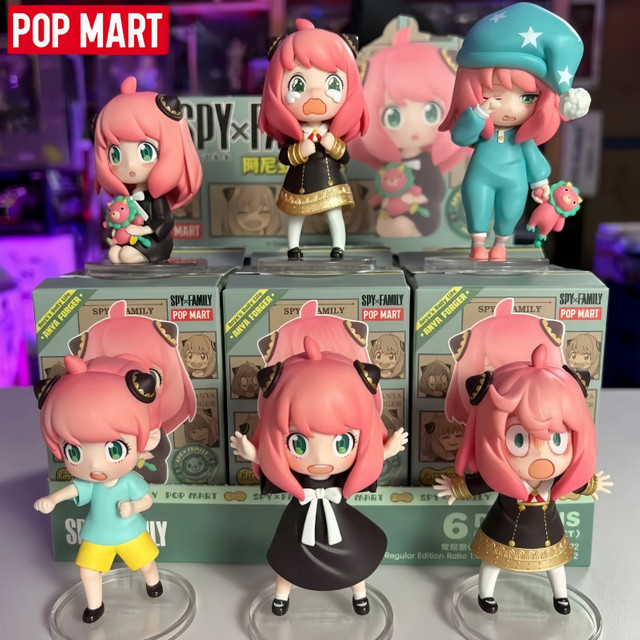 POP MART Spy x Family Anya Serie Blind Box mit bunter Anime Figur als Sammlerstück und Deko-Ornament - Bild 1