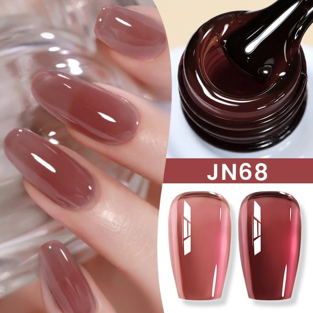 BORN PRETTY Jelly Nude Gel Nagellack, 10 ml, Crystal Translucent Coffee - Bild 1