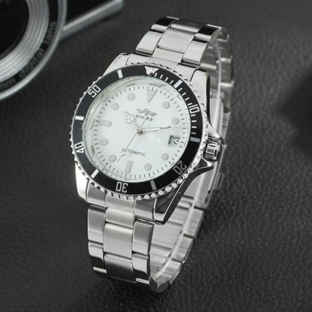 T-Sieger Armbanduhr Automatik, Edelstahl, Leder, Herren, Schwarz - Bild 1