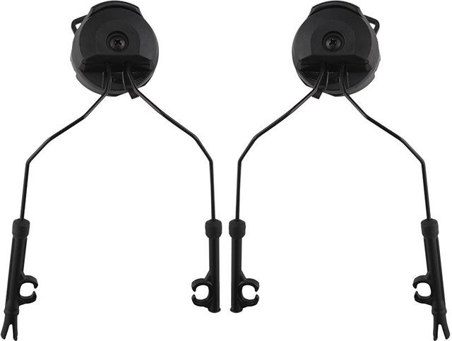 Paar Taktische Militär-Headset Helm-Adapter für ARC Schienen links und rechts in Schwarz - Bild 1