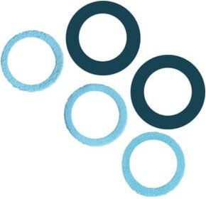 Alba Krapf Dichtungssatz für Mörtelspritze 500/40 KU, 5er Pack, Blau - Bild 1