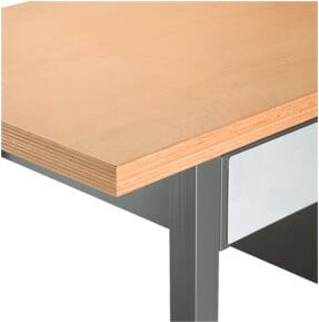 Kraftwerk Werkbankplatte aus Buche Multiplex, Farbe: Braun, B/T/H: 150 x 70 x 4 cm - Bild 1