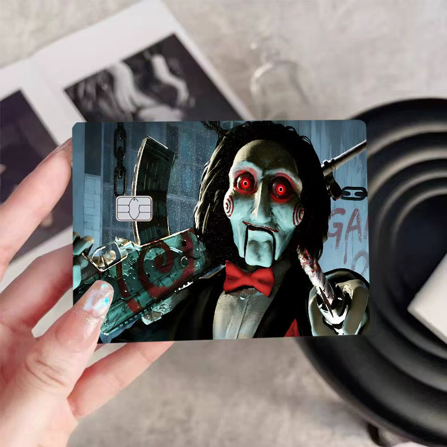Potdemiel Horrorfilm Saw Anime Aufkleber Set Multicolor Wasserdicht für Kreditkarten und Buspässe - Bild 3
