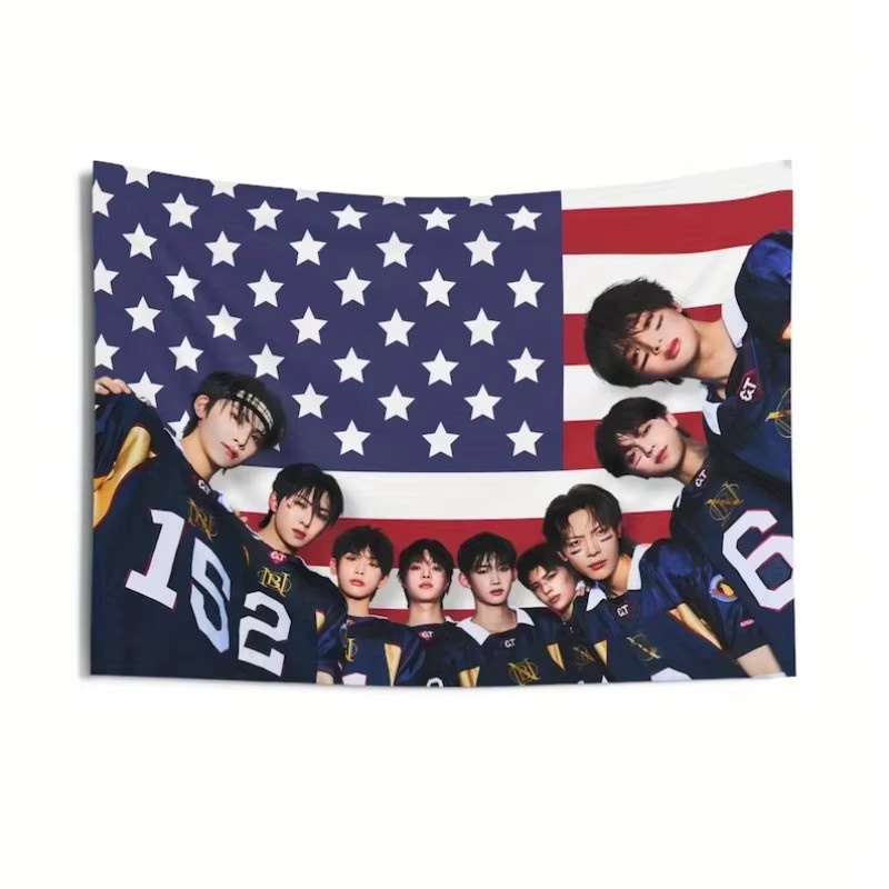 Andteam Merch Wandteppich mit amerikanischem Flaggen-Design in Multicolour, B/H: 60 x 40 cm - Bild 2