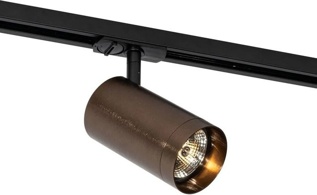 QAZQA Moderner LED Spot Iconic Jeana Luxe für 1-phasiges Schienensystem, Dunkelbronze, Rund, GU10, Durchmesser: 70 mm - Bild 1
