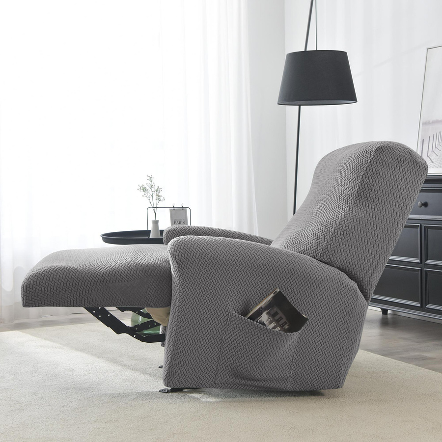 Bestbags 4-teiliges Set elastische Sesselüberzüge für Liegesofas in Grau, rutschfest und waschbar - Bild 3
