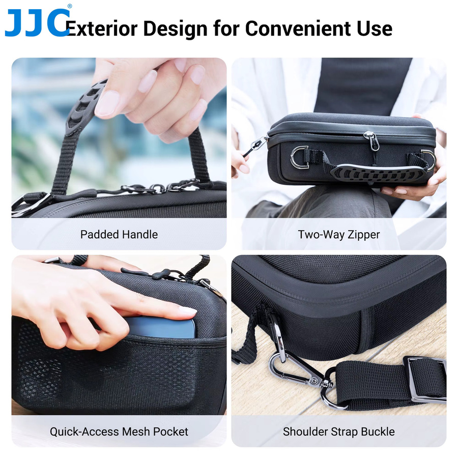 JJC Hard Shell OSMO Pocket 3 Tasche in Schwarz, wasserdichte EVA-Schutztasche für DJI OSMO Creator Combo - Bild 5