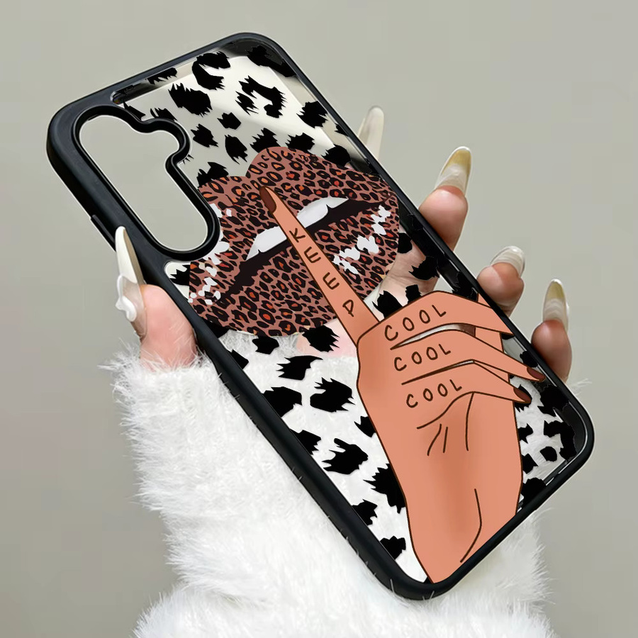 AKABEILA Silikon Handyhülle mit Leoparden-Lippen-Design für Samsung Galaxy A-Serie in Multicolour - Bild 7