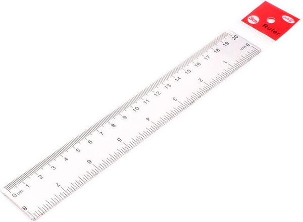 TOMTOP JMS Transparentes Kunststoff Lineal 20 cm für Schule und Unterricht