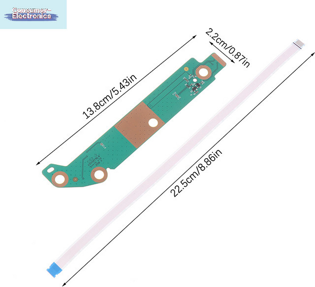 SD&HI Ersatz Schalterplatine mit EIN/AUS-Taste und Flex-Flachbandkabel für X-Netzteiladapter - Bild 1