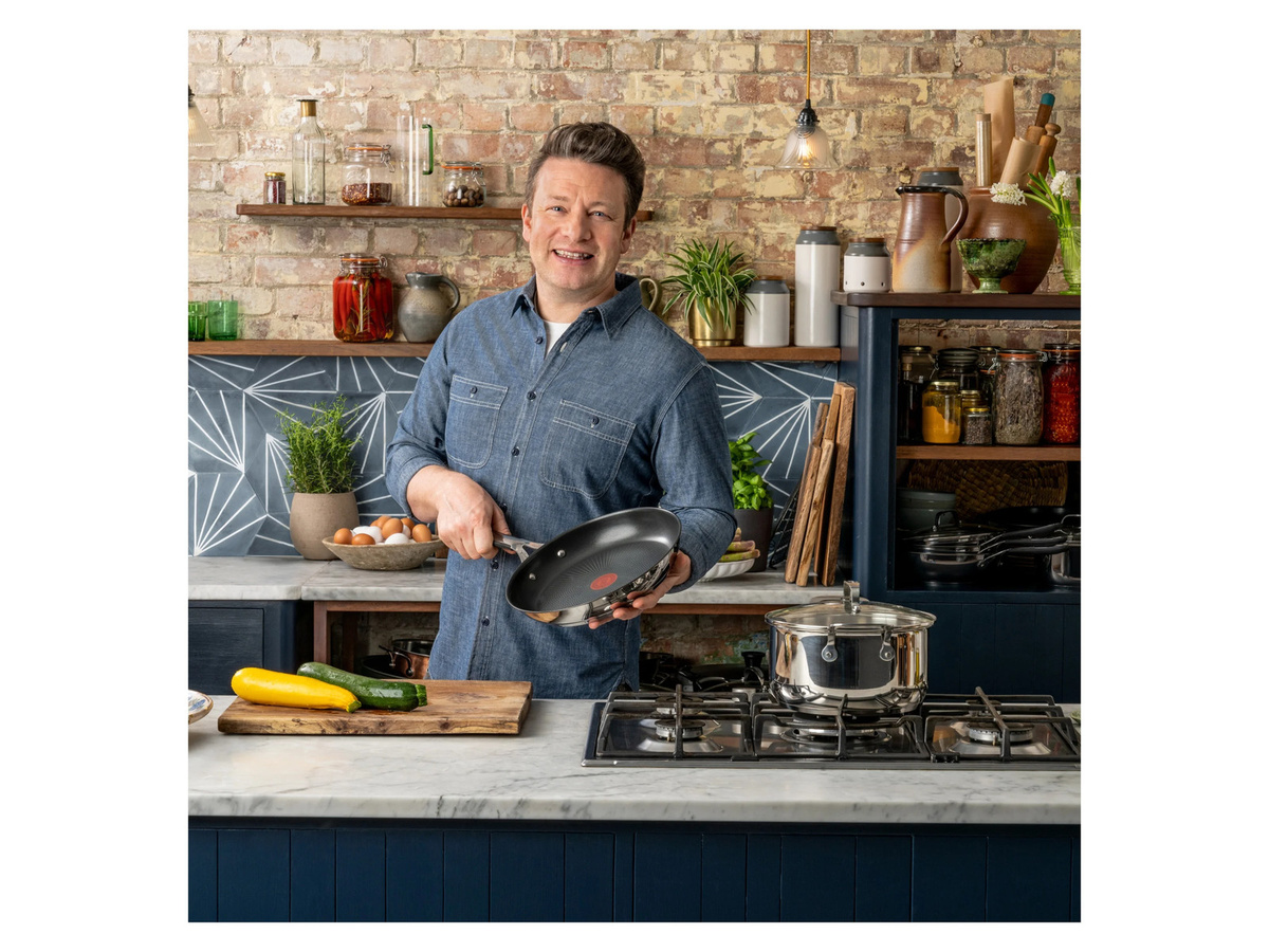Jamie Oliver by Tefal Edelstahl-Bratpfanne Kitchen Essentials E3140632, Farbe: Silber, Durchmesser: 28 cm - Bild 3