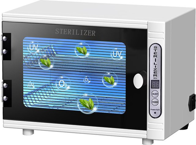 VamsLuna UV-Ozon-Sterilisator Desinfektionsbox in Weiß mit 12 l Volumen und Timer für die 360 Grad Reinigung von Schönheitswerkzeugen - Bild 1
