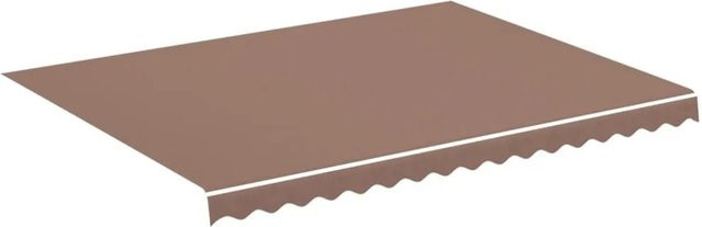 DELUKE Markisenbespannung aus Polyester in Braun mit Volant, wasserabweisend und reißfest, für Rahmenmarkisen B: 400 cm, T: 300 cm - Bild 1