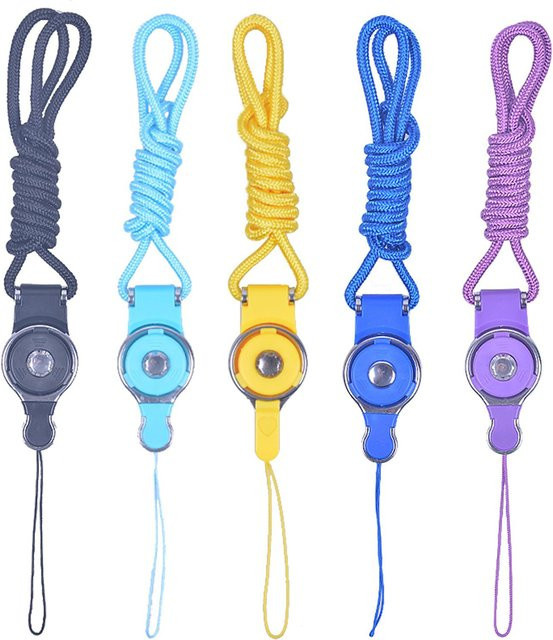 10er Set NYFundas Lanyard mit abnehmbarem Halsband für Airpods Pro 2, ID-Ausweishalter und Schlüsselanhänger, Schwarz und Mehrfarbig - Bild 1