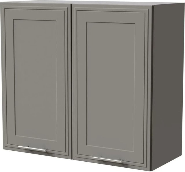 Feldmann-Wohnen Hängeschrank Salo in Grau Matt mit Kassettenoptik und Soft-Close-Türen, B/T/H: 80 x 32,5 x 72 cm - Bild 1