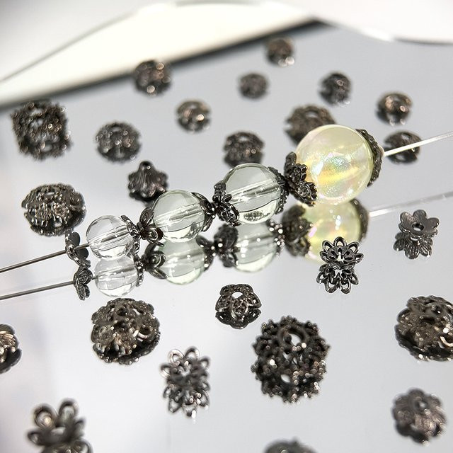 MINGXUAN Blumenkappe Perle Legierung, Blumenhalter Spacer, Unisex - Bild 1
