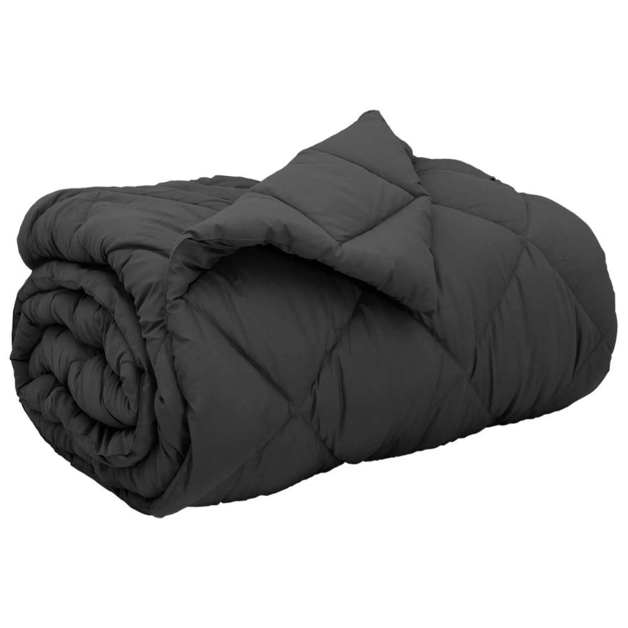 vidaXL Winterbettdecke aus Mikrofaser in Anthrazit, B/L: 155 x 200 cm - Bild 2