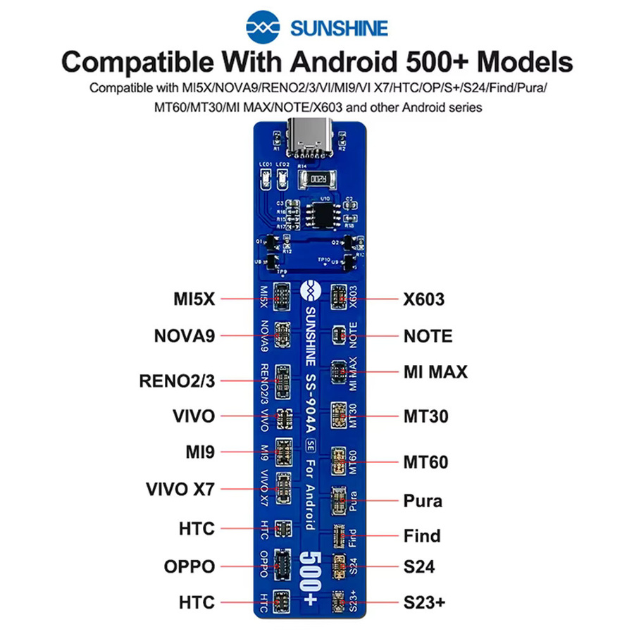 SUNSHINE Android-Akku-Reparaturplatine Blau – Universelles Aktivierungstool zur Wiederherstellung defekter Telefon-Akkus mit geringem Stromverbrauch - Bild 2