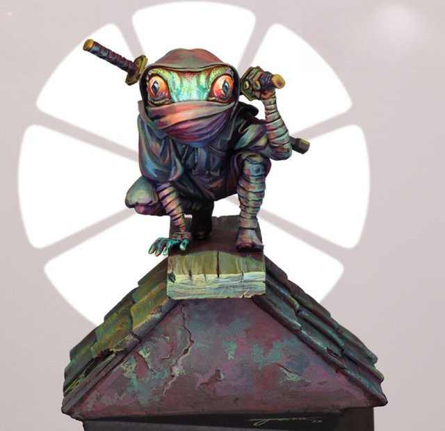 CLEAN SPACE Fantasy Frog Soldier, Harz-Soldatenmodell, Einzelfigur, unmontiert und unbemalt - Bild 1
