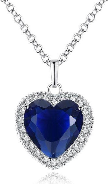 YIRAN Jewelry Halskette, Kupfer, Blau, Zirkonia, Kristall, Damen - Bild 1